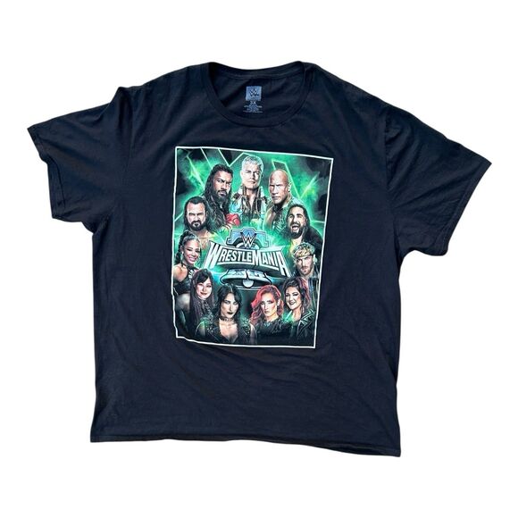 WWE WrestleMania 40 Philadelphia 2024 T-Shirt 3XL Wrestling Graphic Tee - Picture 1 of 5
